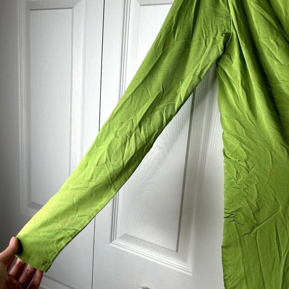 Atlein Collective Green One Shoulder Asymmetrical Mini Dress Women's Size Medium - Picture 8 of 9